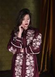 Сукня кольору марсала з вишивкою "Петриківські мотиви" ПЛ-770364 ПЛ-770364 фото